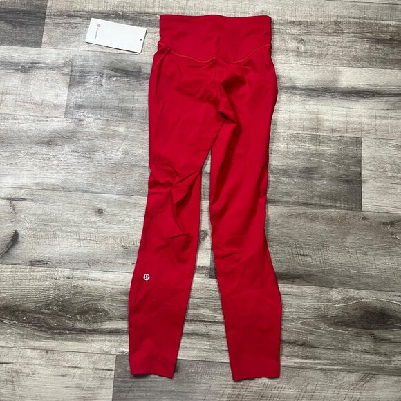 Lululemon Athletic Base Pace HR Tight Yoga Pants Dark Red NWT Women’s Sz 2 - Picture 2 of 8